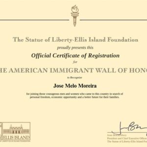 Commemorative Certificate of Registration