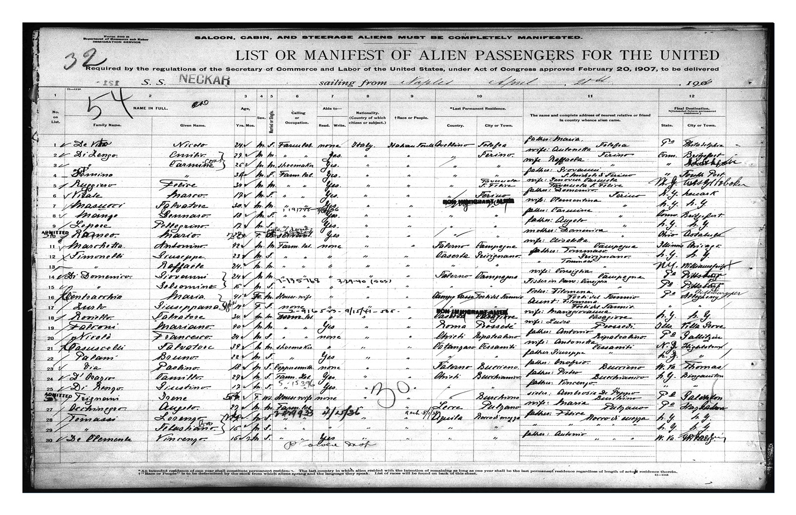 Arrival Record stock image